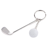 Maxbell Mini Golf Club Ball Pendant Keyring Key Chain Gift White