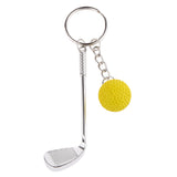 Maxbell Mini Golf Club Ball Pendant Keyring Key Chain Gift Yellow