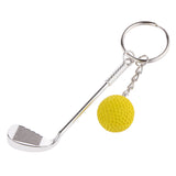 Maxbell Mini Golf Club Ball Pendant Keyring Key Chain Gift Yellow