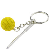 Maxbell Mini Golf Club Ball Pendant Keyring Key Chain Gift Yellow