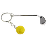 Maxbell Mini Golf Club Ball Pendant Keyring Key Chain Gift Yellow