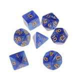 Maxbell 7X Polyhedral Dice 16mm for Dungeons and Dragons DND MTG Table Games Blue