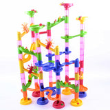 Maxbell 105pcs Marble Race Run DIY Construction Kids Toy Game Building Block Tower