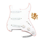 Maxbell 3PLY Orange Binding Prewired Loaded Pickguard Alnico Pickup for Strat Guitar