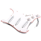 Maxbell 3PLY Orange Binding Prewired Loaded Pickguard Alnico Pickup for Strat Guitar