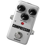 Maxbell Mini Effect Pedal Compressor with True Bypass for Electric Guitar Silver