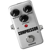 Maxbell Mini Effect Pedal Compressor with True Bypass for Electric Guitar Silver