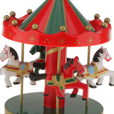 Maxbell Rotating Carousel Horse Music Box Kid Musical Toy Red and Green