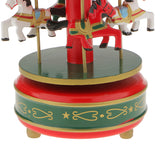 Maxbell Rotating Carousel Horse Music Box Kid Musical Toy Red and Green