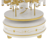 Maxbell Rotating Carousel Horse Music Box Kid Musical Toy White and Golden