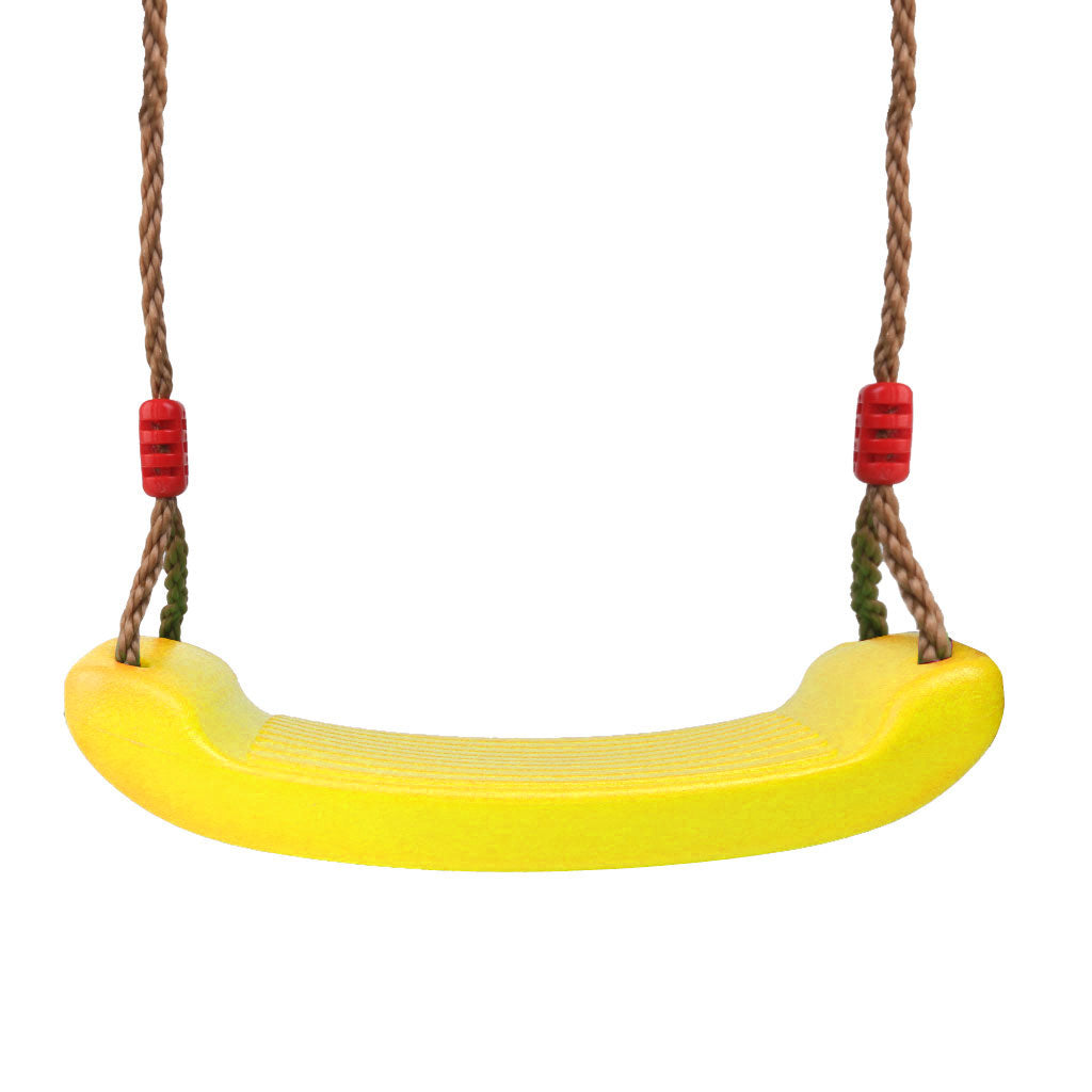 Maxbell Outdoor Swing Set 4CM Thick Seat w/ Adjustable Ropes Playground Accs Yellow