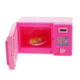 Maxbell Plastic Mini Microwave Oven Dolls House Toys for Kids Role Play Toys- Pink