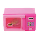 Maxbell Plastic Mini Microwave Oven Dolls House Toys for Kids Role Play Toys- Pink