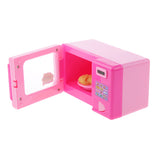 Maxbell Plastic Mini Microwave Oven Dolls House Toys for Kids Role Play Toys- Pink