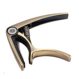 Maxbell Alloy Tuning Capo Quick Change Capo Tune Clamp Key for Ukulele Parts Bronze