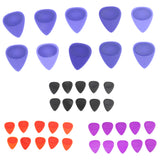 Maxbell Box of 10pcs Mixed Thickness Non Slip Guitar Picks Ukulele Plectrums - Black