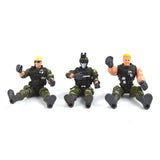Maxbell 6 Police Male Soldiers with Weapons Model Kids Play Action Figure Toys Gift