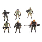 Maxbell 6 Police Male Soldiers with Weapons Model Kids Play Action Figure Toys Gift