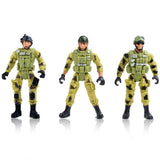 Maxbell 6 Police Male Soldiers with Weapons Model Kids Play Action Figure Toys Gift