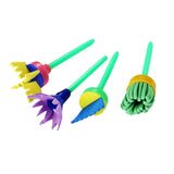 Maxbell 4Pcs DIY Flower Stamp Sponge Brush Tool Set Art Supplies Kids Painting Tools