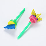 Maxbell 4Pcs DIY Flower Stamp Sponge Brush Tool Set Art Supplies Kids Painting Tools