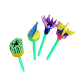 Maxbell 4Pcs DIY Flower Stamp Sponge Brush Tool Set Art Supplies Kids Painting Tools