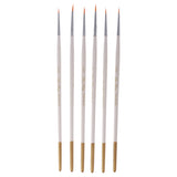 Maxbell 6Pcs Nylon Hair Round Brush Hook Line Pen Artist Paint Draw Painting Crafts