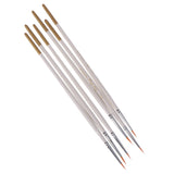 Maxbell 6Pcs Nylon Hair Round Brush Hook Line Pen Artist Paint Draw Painting Crafts