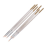 Maxbell 6Pcs Nylon Hair Round Brush Hook Line Pen Artist Paint Draw Painting Crafts