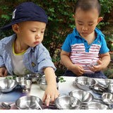 Maxbell 40 Pieces Stainless Steel Kids Pretend Play Kitchen Cooking Cookware Toy Set