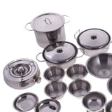 Maxbell 40 Pieces Stainless Steel Kids Pretend Play Kitchen Cooking Cookware Toy Set