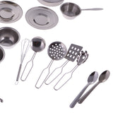 Maxbell 40 Pieces Stainless Steel Kids Pretend Play Kitchen Cooking Cookware Toy Set