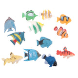 Maxbell Lot 12Pcs PVC Small Tropical Fish Animal Model Figures Kid Educational Toys