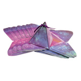 Maxbell 50 Starry Sky Triangle Candy Sweet Boxes Wedding Party Favor Decor Fuchsia