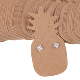 Maxbell 100 Pieces Kraft Paper Pineapple Earring Display Tags Cards Jewellery Holder
