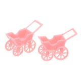 Maxbell 12pcs Cute Plastic Mini Carts Kids Toys Baby Shower Party Favors Pink