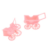 Maxbell 12pcs Cute Plastic Mini Carts Kids Toys Baby Shower Party Favors Pink