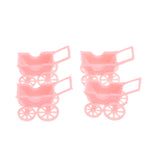 Maxbell 12pcs Cute Plastic Mini Carts Kids Toys Baby Shower Party Favors Pink