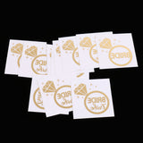 Maxbell 12x Metallic Team Bride Groom Temporary Tattoos Wedding Stickers Gold 3