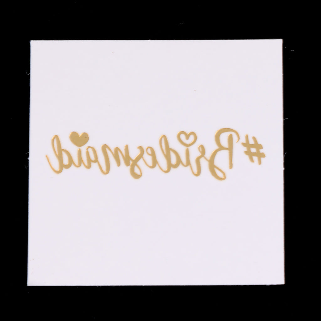 Maxbell 10xMetallic Gold Team Bride Tribe Temporary Tattoos Sticker Wedding Favor 1
