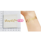 Maxbell 10xMetallic Gold Team Bride Tribe Temporary Tattoos Sticker Wedding Favor 1