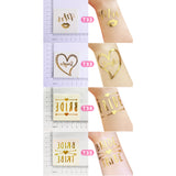 Maxbell 10xMetallic Gold Team Bride Tribe Temporary Tattoos Sticker Wedding Favor 1