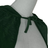 Maxbell Adult Velvet Hooded Cape Gothic Devil Cloak Medieval Witch Costume Green