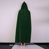 Maxbell Adult Velvet Hooded Cape Gothic Devil Cloak Medieval Witch Costume Green