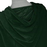 Maxbell Adult Velvet Hooded Cape Gothic Devil Cloak Medieval Witch Costume Green
