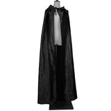 Maxbell Adult Hooded Cape Costume Gothic Devil Cloak Medieval Witch Dress Up Black