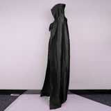 Maxbell Adult Hooded Cape Costume Gothic Devil Cloak Medieval Witch Dress Up Black