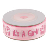 Maxbell 10 Yards/roll Baby Shower Satin Grosgrain Ribbon DIY Gift Wrapping Belt Girl