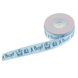 Maxbell 10 Yards/roll Baby Shower Satin Grosgrain Ribbon DIY Gift Wrapping Belt Boy