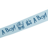 Maxbell 10 Yards/roll Baby Shower Satin Grosgrain Ribbon DIY Gift Wrapping Belt Boy